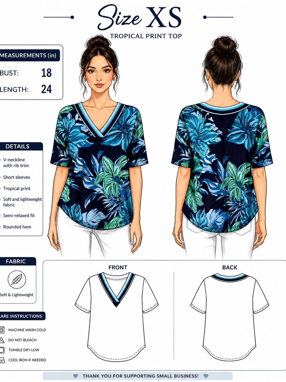 Susan Graver Aqua and Teal Printed Top